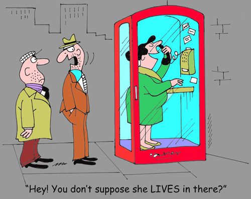 'Hey! You don't suppose she LIVES in there?'
