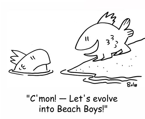 'C'mon! -- Let's evolve into Beach Boys!'