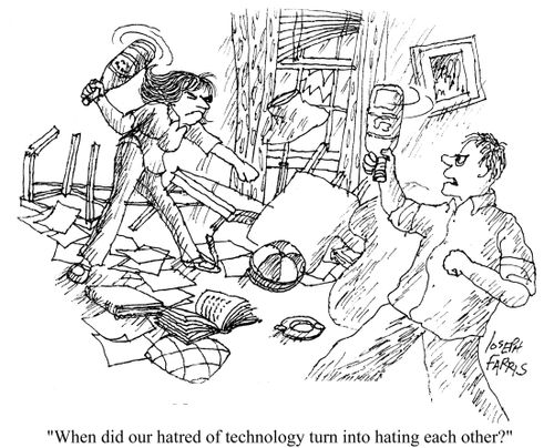 'When did our hatred of technology turn into hating each other?'