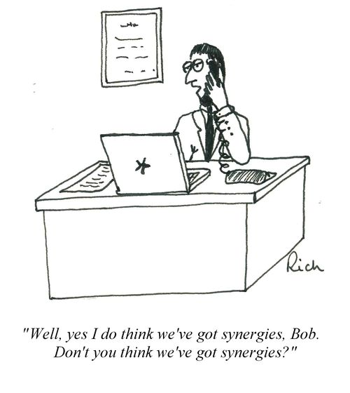 'Don't you think we've got synergies?'