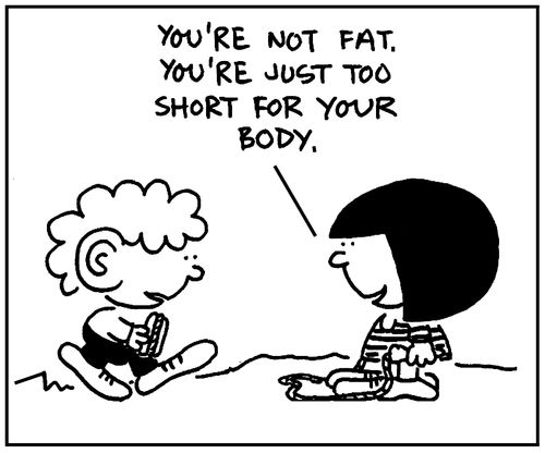 'You're not fat. You're just too short for your body.'