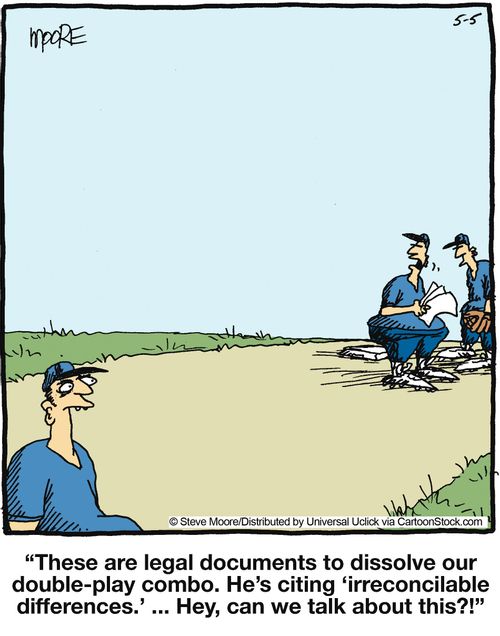 'These are legal documents to dissolve our double-play combo...'