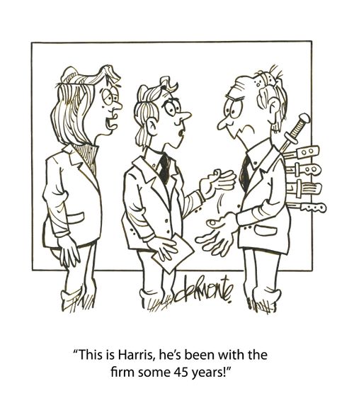 'This is Harris, he's been with the firm some 45 years!'