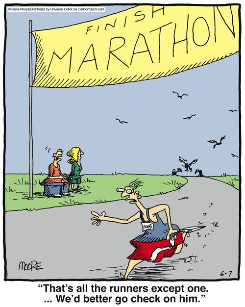 'That's all the runners except one. ... We'd better go check on him.'
