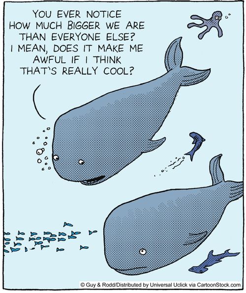 'You ever notice how much bigger we are than everyone else? I mean, does it make me awful if I think that's really cool?'