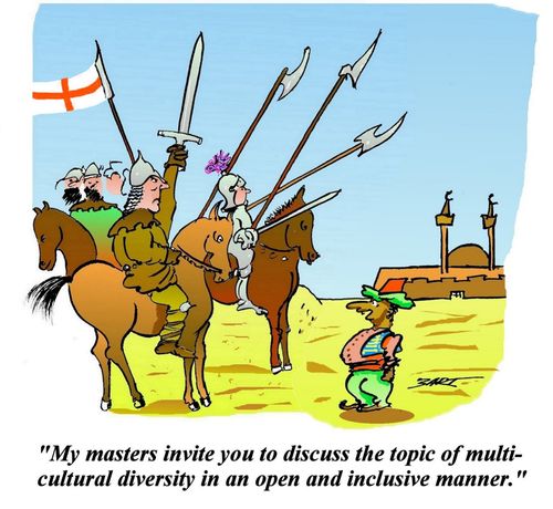'My masters invite you to discuss the topic of multi-cultural diversity in an open and inclusive manner.'