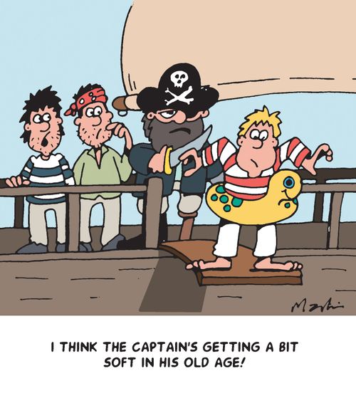 I think the Captain is getting a bit soft in his old age!