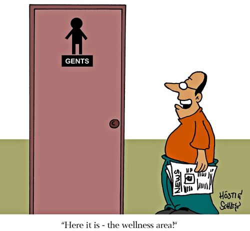 'Here it is - the wellness area!'