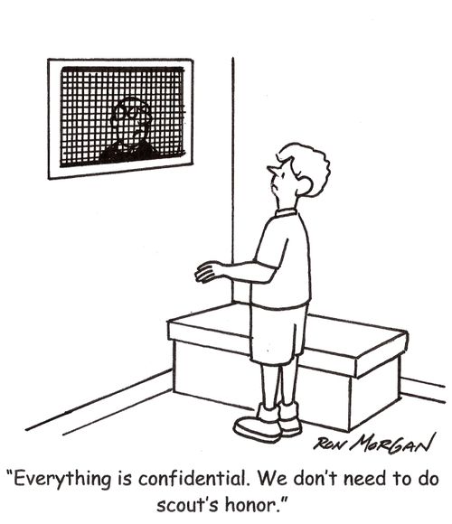 'Everything is confidential. We don't need to do scout's honor.'