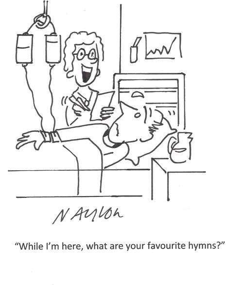 'While I'm here, what are your favourite hymns?'