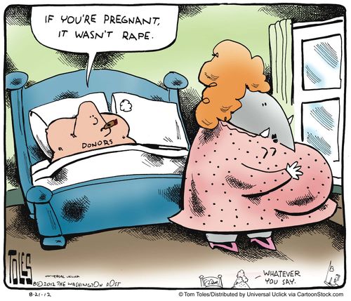 'If you're pregnant it wasn't rape.'