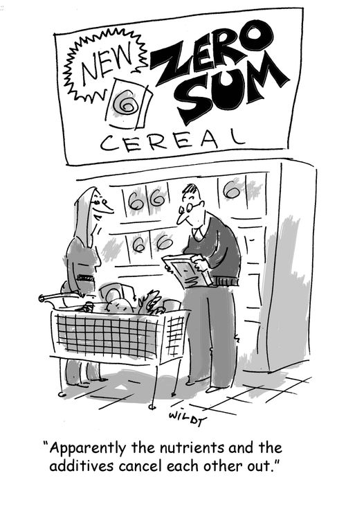 'Apparently the nutrients and the additives cancel each other out.'