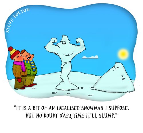'It is a bit of an idealised snowman I suppose. But no doubt over time it'll slump.'