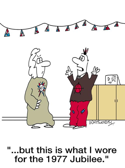 '...but this is what I wore for the 1977 Jubilee.'