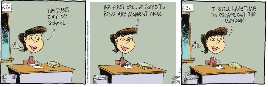 'The first day of school.'