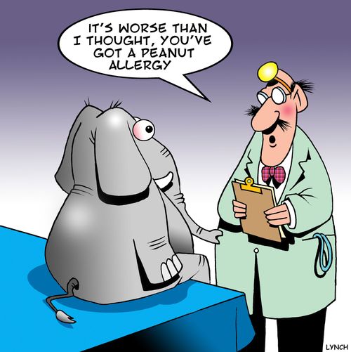 'It's worse than I thought, you've got a peanut allergy.'