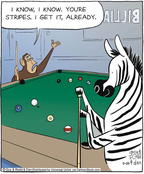 'I know, I know. You're stripes. I get it, already.'