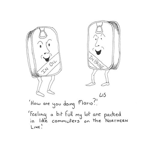 'Feeling a bit full my lot are packed in like commuters on the Northern line.'