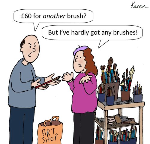 'But I've hardly got any brushes!'
