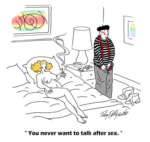 'You never want to talk after sex.'