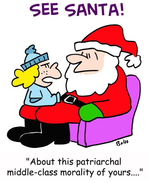 'About this patriarchal middle-class morality of yours....'