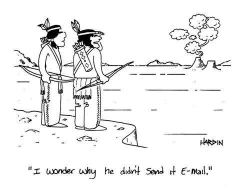 'I wonder why he didn't send it email.'