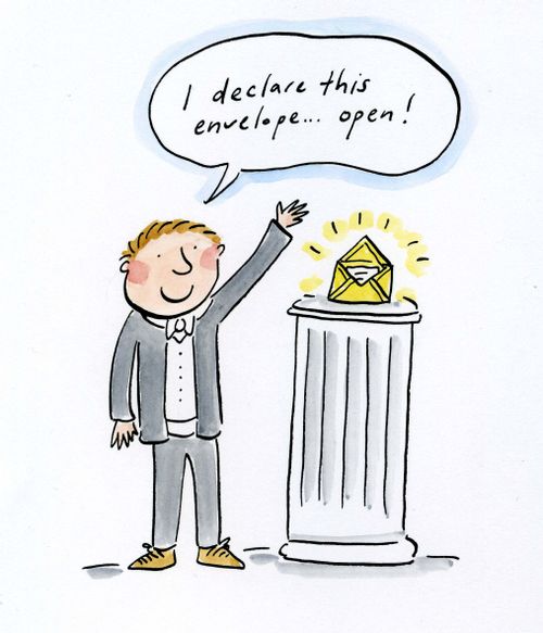 'I declare this envelope...open!'