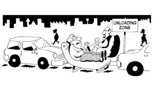 Unloading Zone.