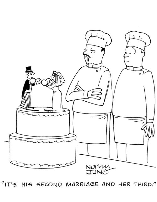 'It's his second marriage and her third.'