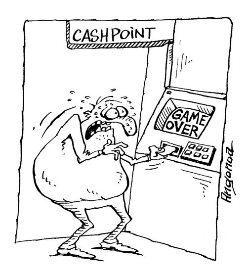 Cash machine: 'Game over.'