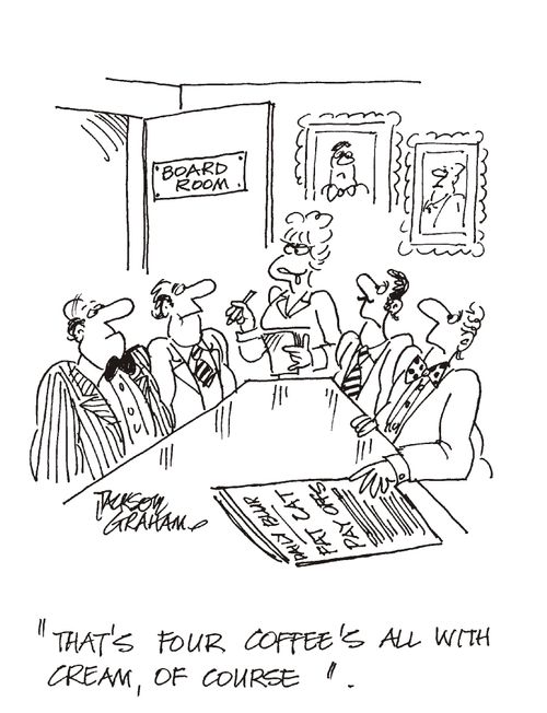 'That's four coffees and all with cream , of course'.