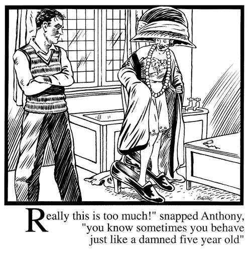 Adult behaving like a child