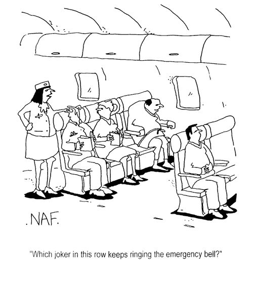 "Which joker in this row keeps ringing the emergency bell?"