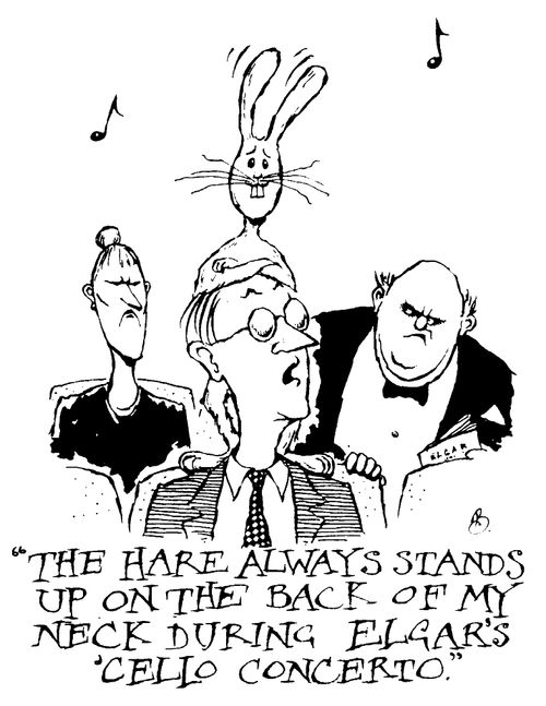 "The hare always stands up on the back of my neck during Elgar's cello concerto"