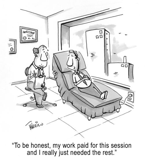 'To be honest, my work paid for this session and I really just needed the rest.'