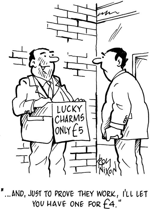 '...and, just to prove they work, I'll let you have one for ?4.' 