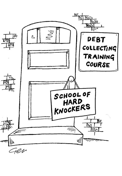 School of hard knockers - debt collecting training course.