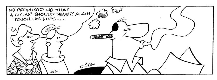 'He promised me that a cigar should never again touch his lips...!'