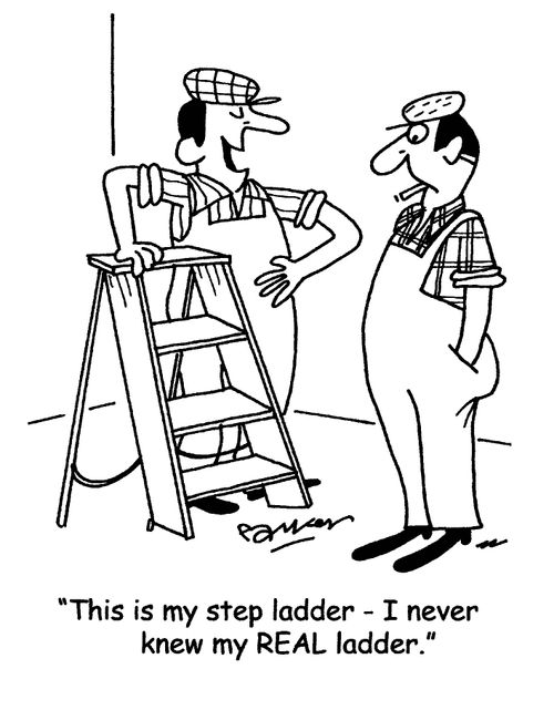 'This is my step ladder - I never knew my REAL ladder.'