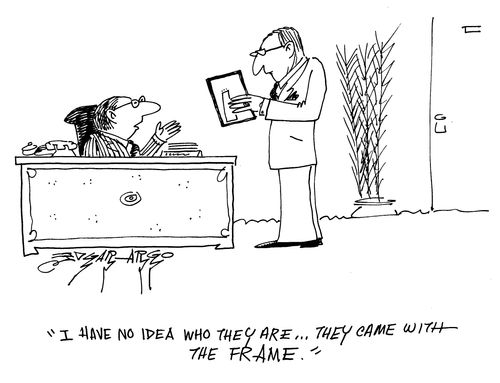 'I have no idea who they are. They came with the frame.'