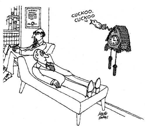 Cuckoo clock in psychiatrist's room