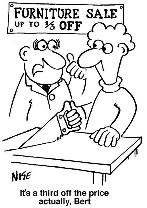 "It's a third off the price actually, Bert."