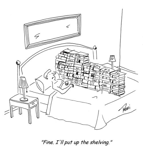 'Fine, I'll put up the shelving.'