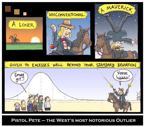 Pistol Pete - the West's most Notorious Outlier