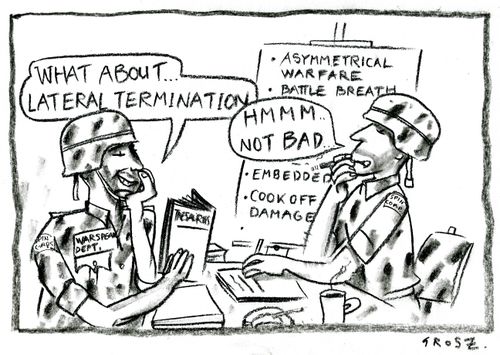 'Warspeak department' making up new military terminology.