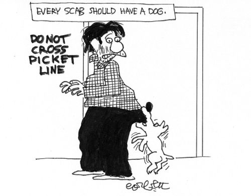 Every scab should have a dog.