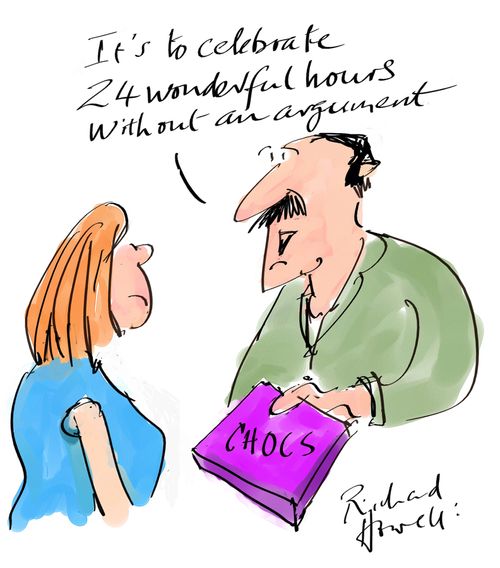 It's to celebrate 24 wonderful hours without an argument.