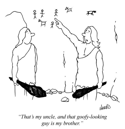'That's my uncle, and that goofy-looking guy is my brother.'