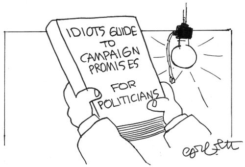 Idiot's guide to campaign promises for politicians.