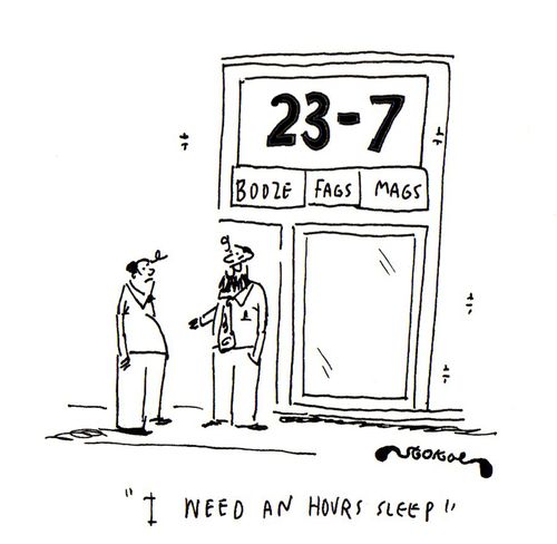 'I need an hours sleep.'